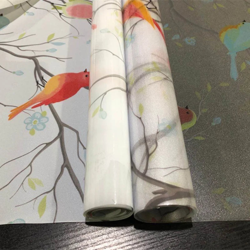 Colorful Bird Frosted Window Film